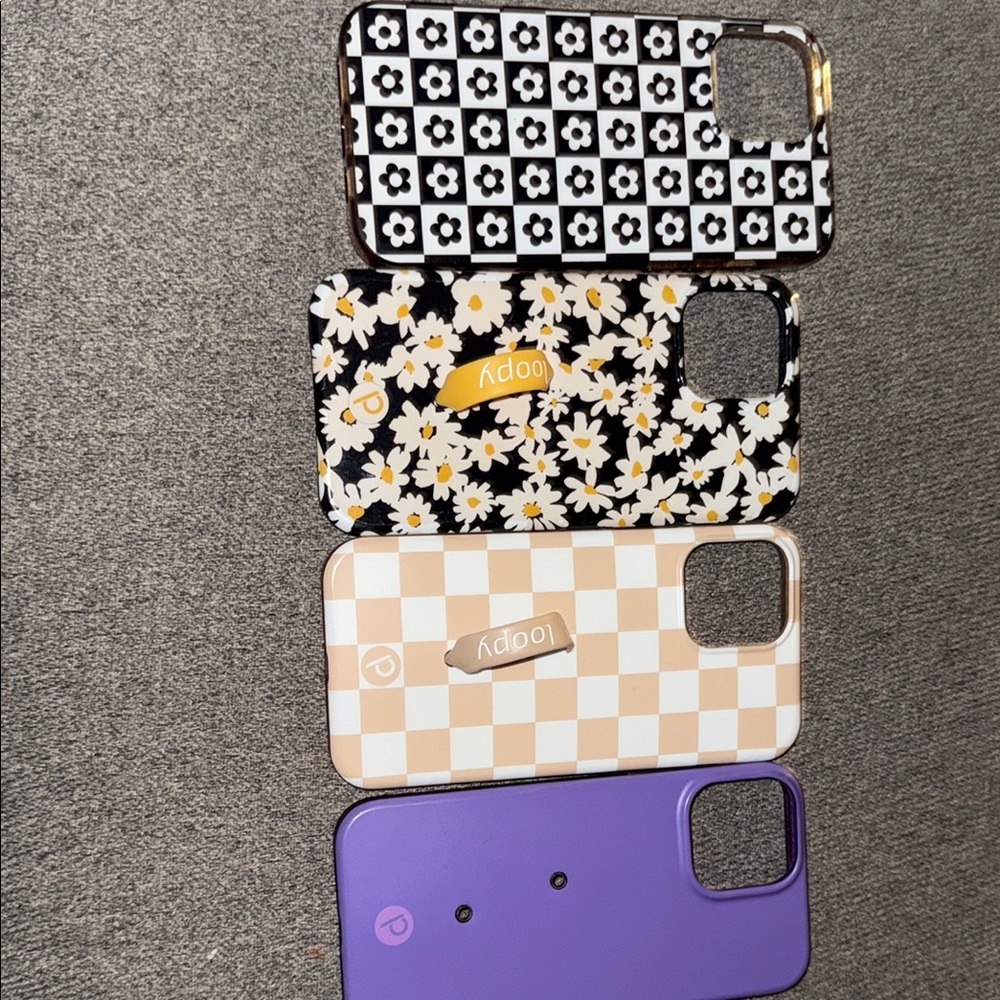 Loopy Case Phone Case Set - Black, White, Purple, Tan